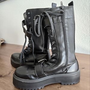 ASOS Boots, mid calf, women Blk: 9, UK 7